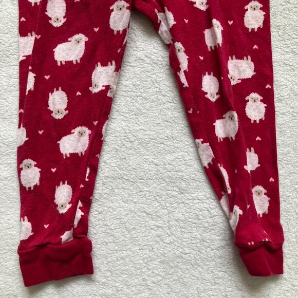 Wonder Nation Toddler Pajamas 24M | Pink Sheep Print GUC with Light Staining - Picture 12 of 16